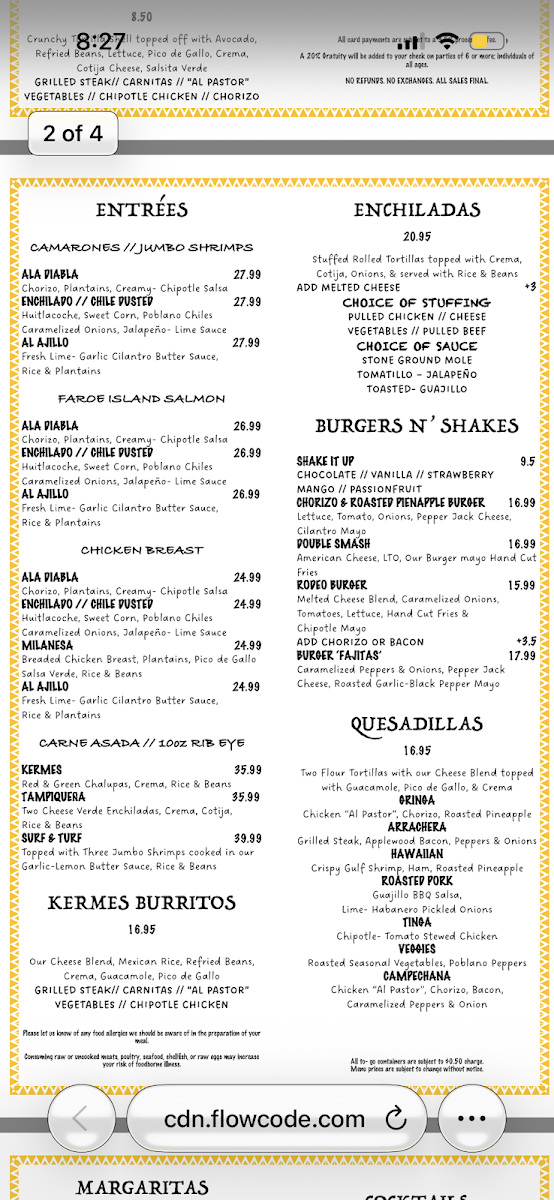 Taqueria Kermes Menu - Image 3