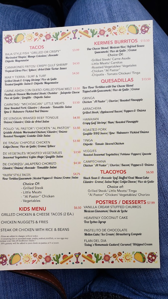 Taqueria Kermes Menu - Image 4